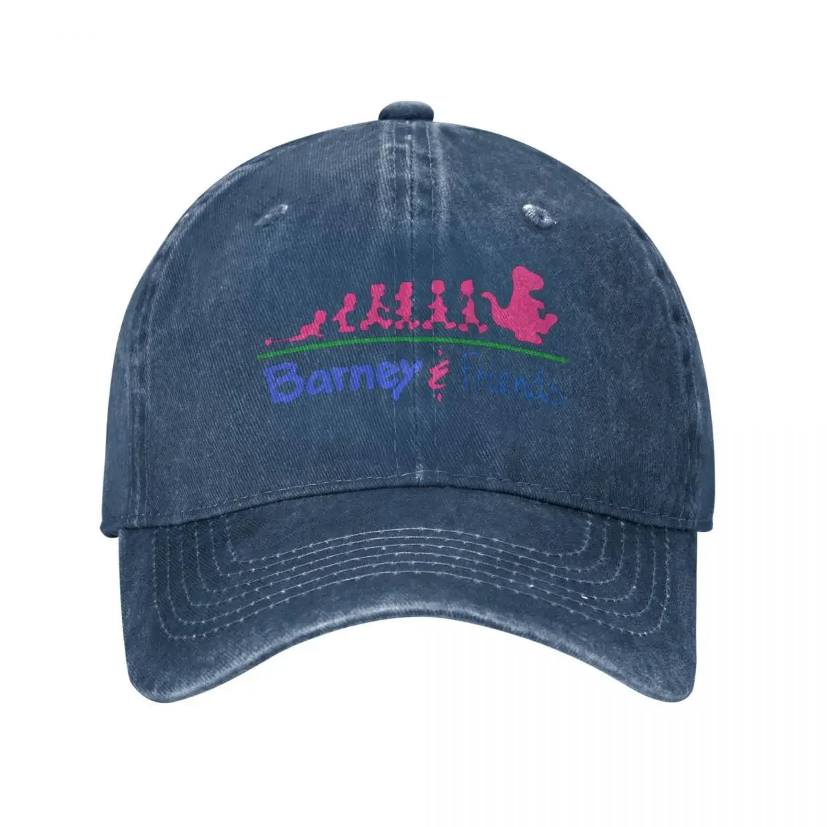 Vintage Washed Cotton Barney Friends Dinosaur Cartoon Baseball Cap