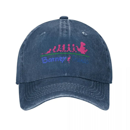 Vintage Washed Cotton Barney Friends Dinosaur Cartoon Baseball Cap