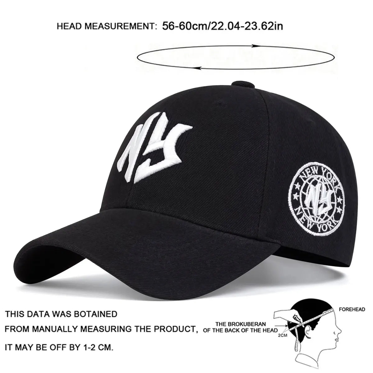 Unisex NG Letter Embroidery Baseball Caps Spring Autumn
