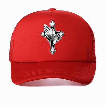 Christian Prayer Jesus Mesh Baseball Cap