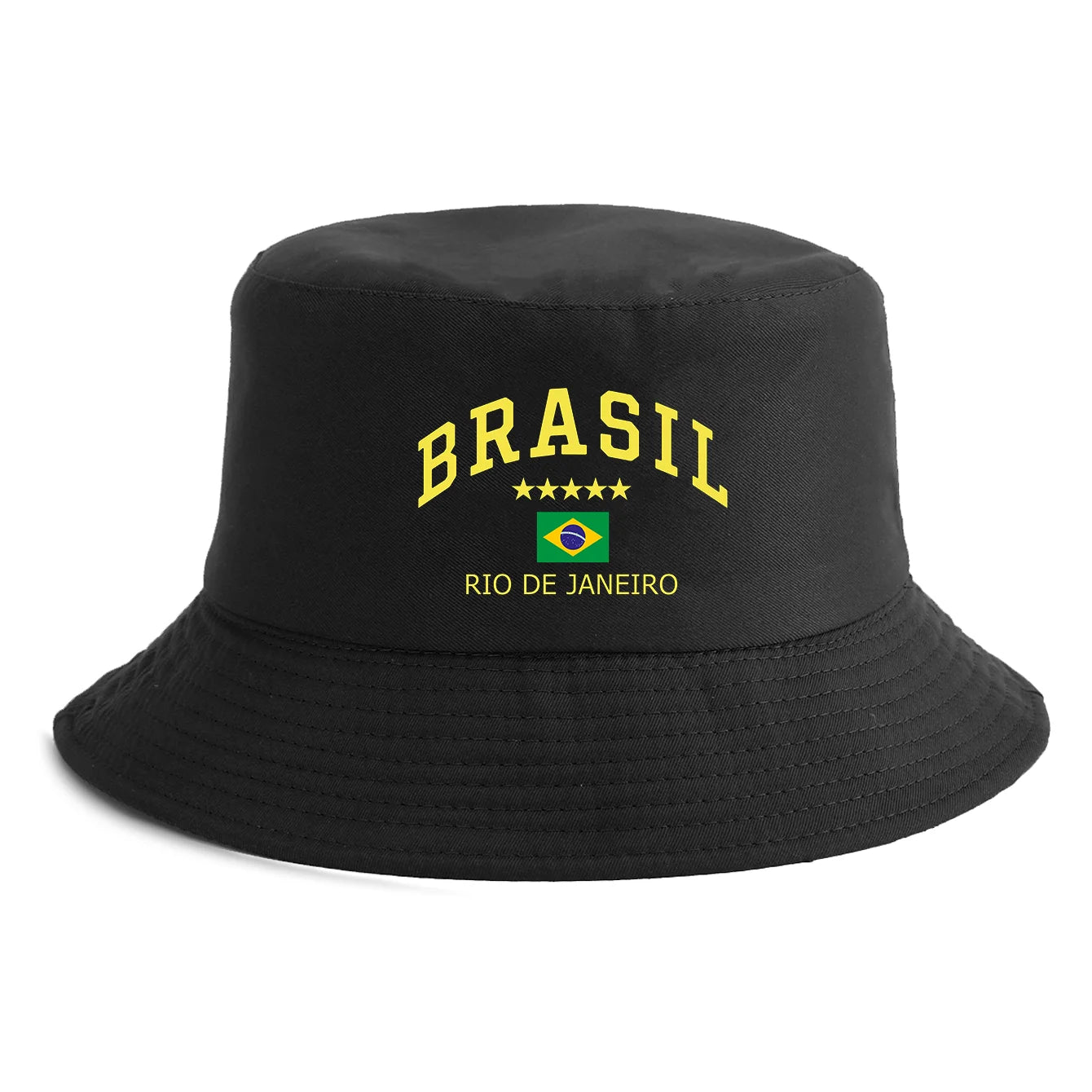 Unisex Brasil Rio de Janeiro Flag Print Bucket Hat