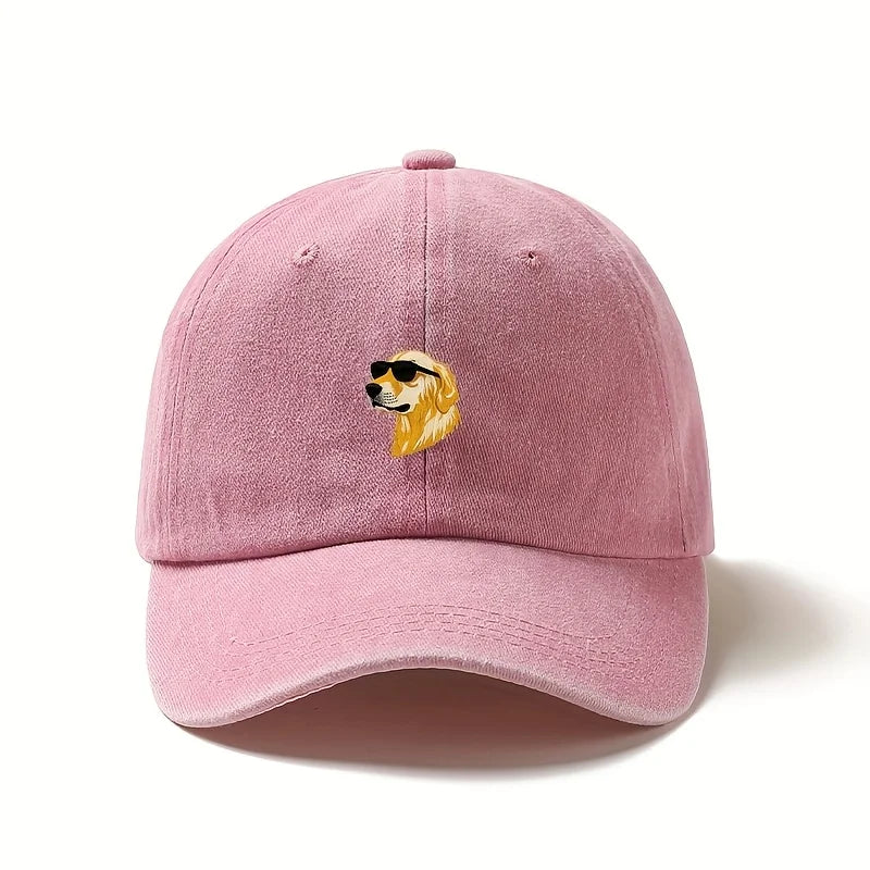 Wearing Sunglasses A Golden Retriever Printed Baseball Cap