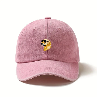Wearing Sunglasses A Golden Retriever Printed Baseball Cap