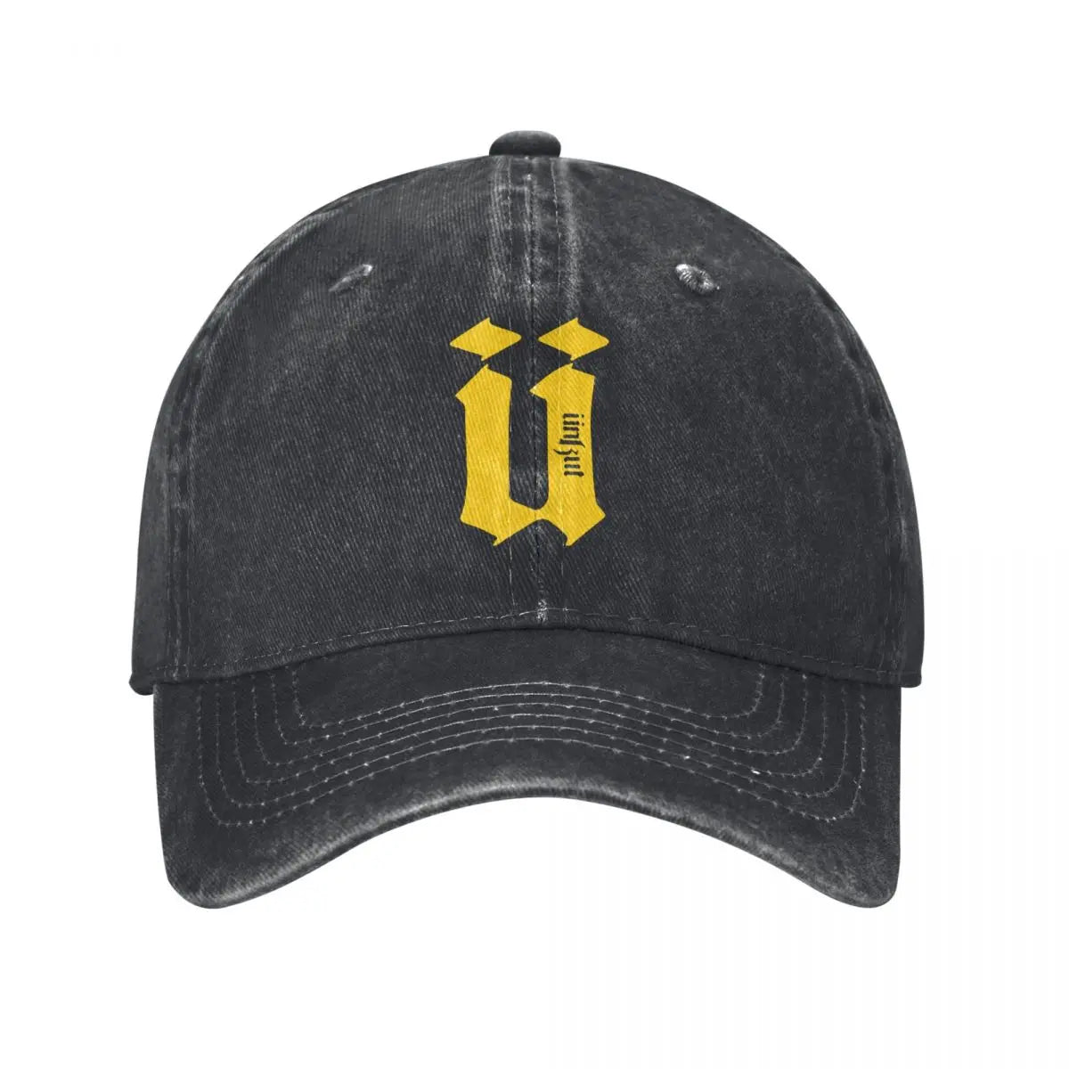 Uncut 100% Cotton Bold Print Denim Cap Durable For Baseball Cap