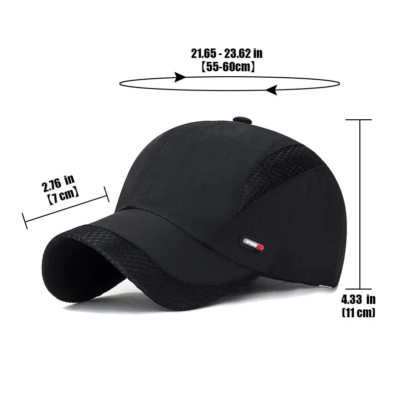 Summer Breathable Mesh Quick-Drying Hat Outdoor Sports Hat Sun Hat Baseball Caps