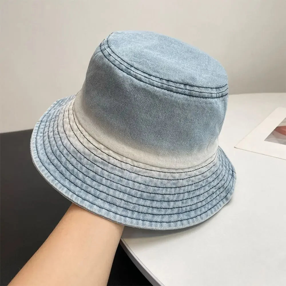 Unisex Cotton Bucket Hats Women Summer Sunscreen Panama Hat Men
