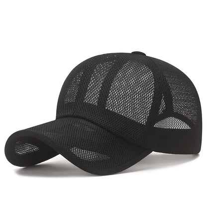 Summer Hollow-Out Sunshade Hat Brim Breathable Mesh Baseball Cap