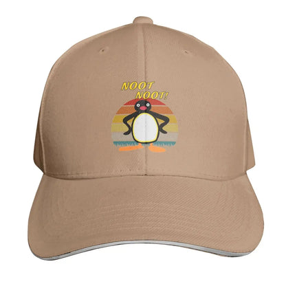 Pingu Noot Noot Logo Angery Pingu Cap Fashion Casual Baseball Caps