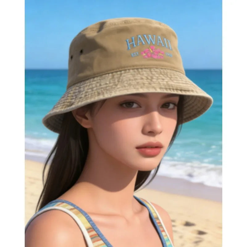 Bucket Hat Solid Color Sun Protection Casual Fisherman Hat