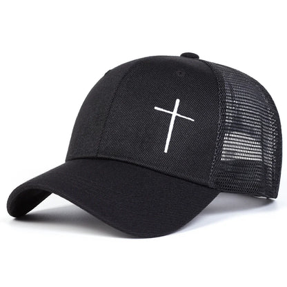 Unisex Cross Embroidery Baseball Caps