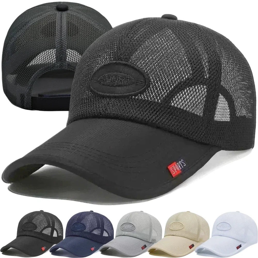 New Style Unisex Long-Brim Mesh Baseball Cap