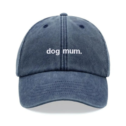 "dog mum. " Vintage Washed Kanye Baseball Cap For Women