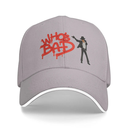 Michael Jackson Who Is Bad MJ Music Sun Baseball Cap