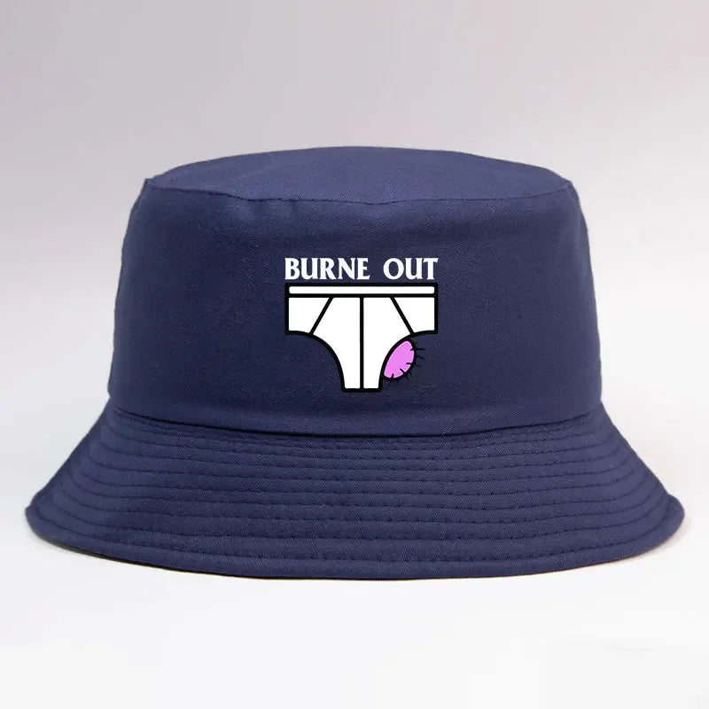 Adult Burne Out Summer Bob Fisherman Cap Woman Man Bucket Hats