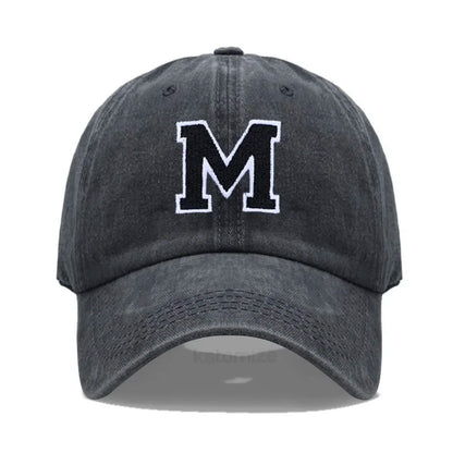 Initial Letter A-Z Embroider Baseball Cap