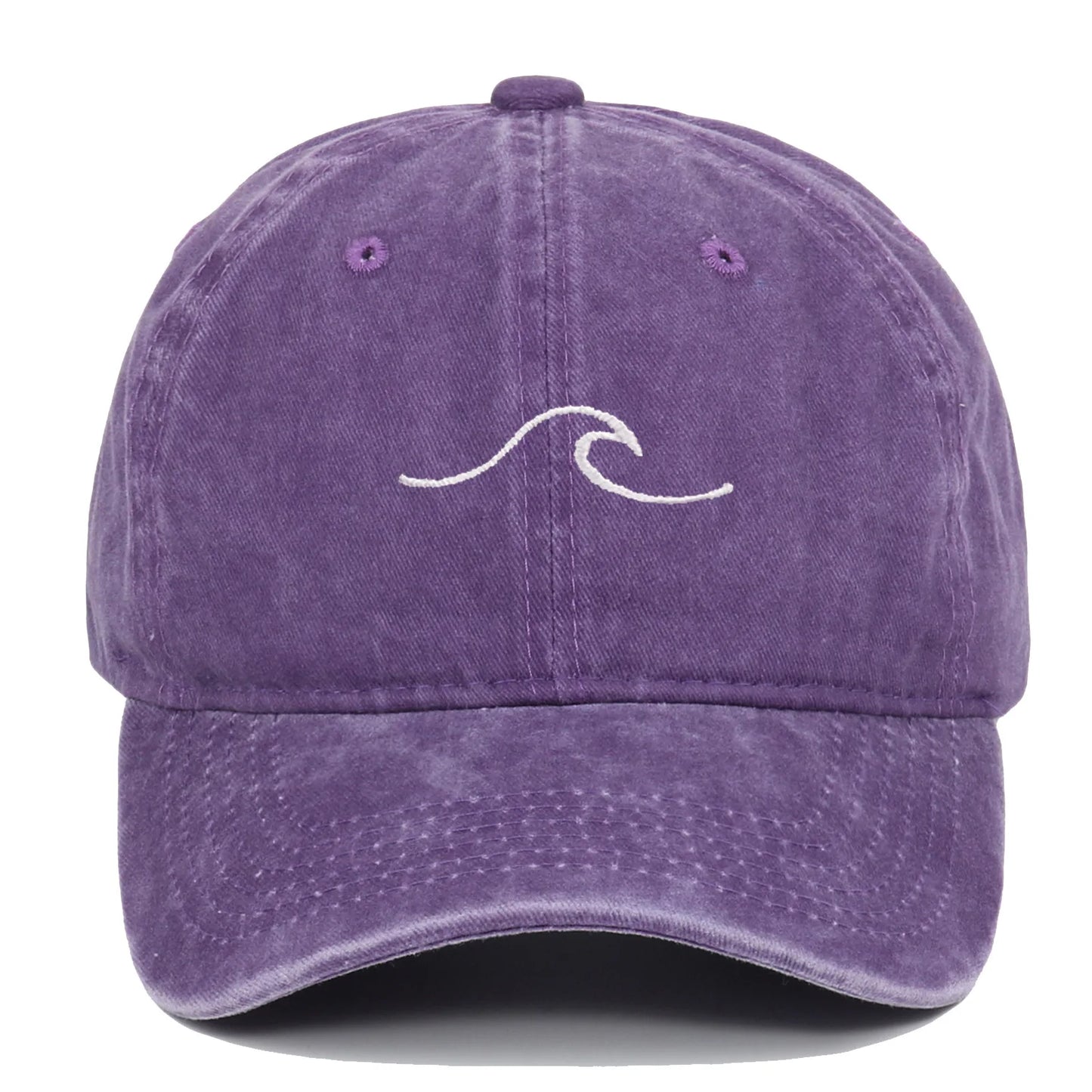 Wave Pattern Embroidered Baseball Cap