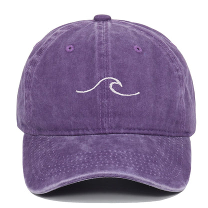 Wave Pattern Embroidered Baseball Cap