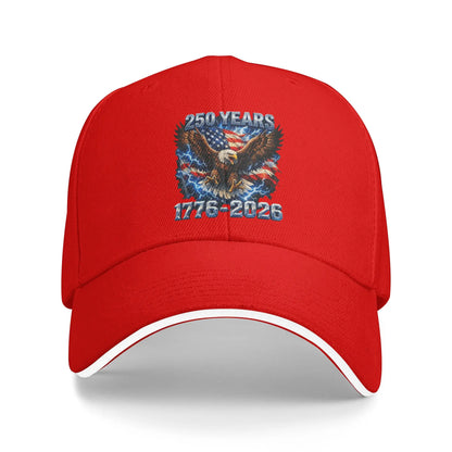 American Bald Eagle 1776 2026 250 Anniversary USA Baseball Cap