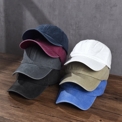 Unisex Cotton Baseball Cap Washed Cloth Men Women Snapback Truck