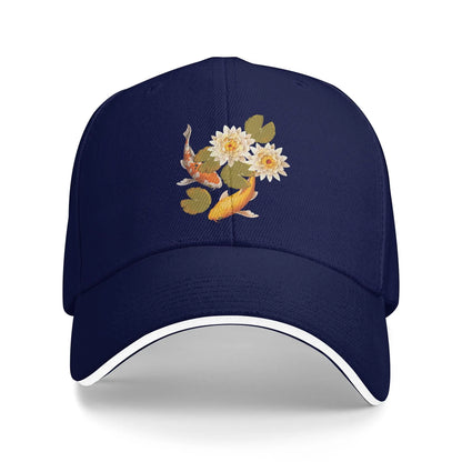 Japanese Koi Fish Sakura Baseball Cap