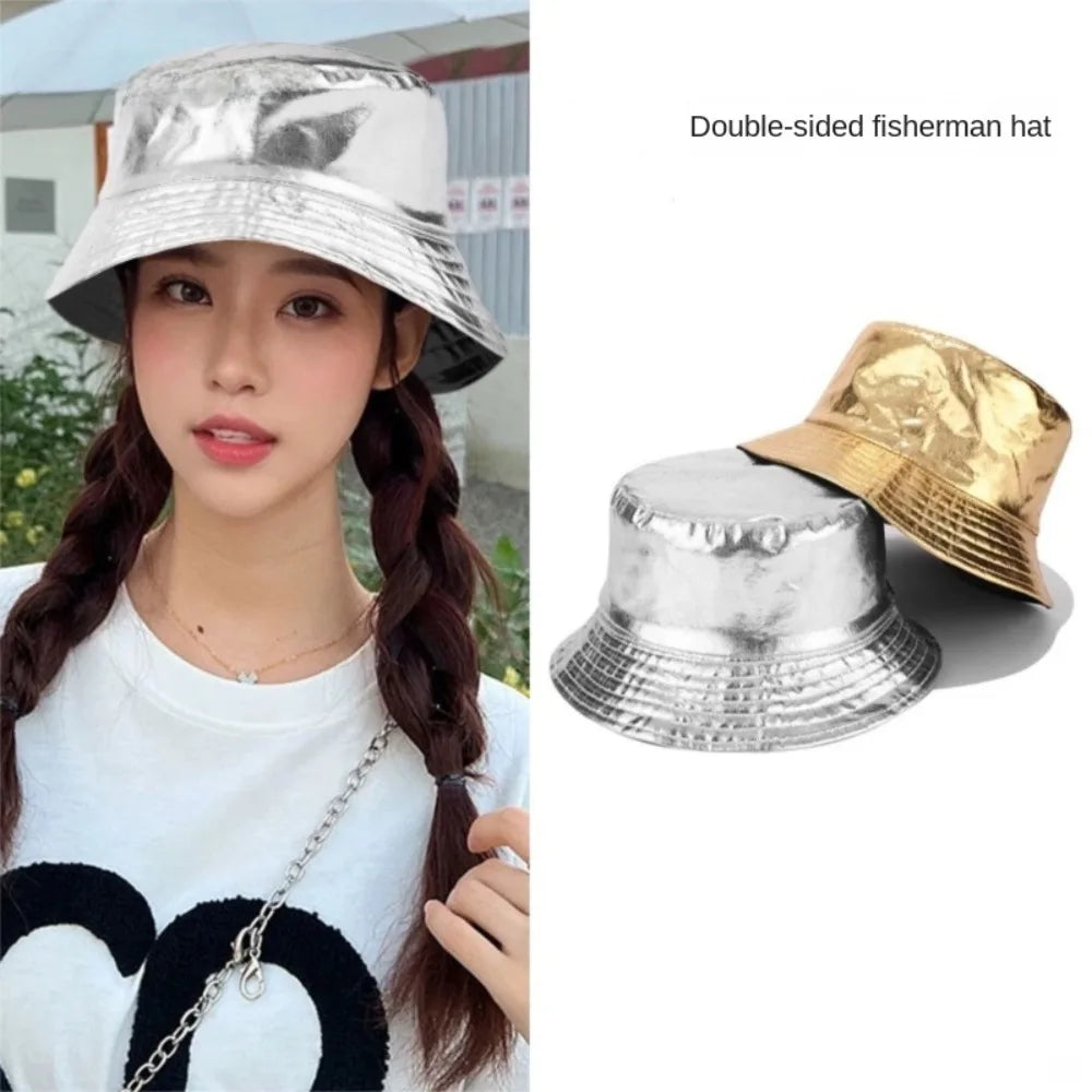 Simple Solid Color Fisherman Hat Harajuku Reversible Sun Hat Sunscreen Bucket Cap