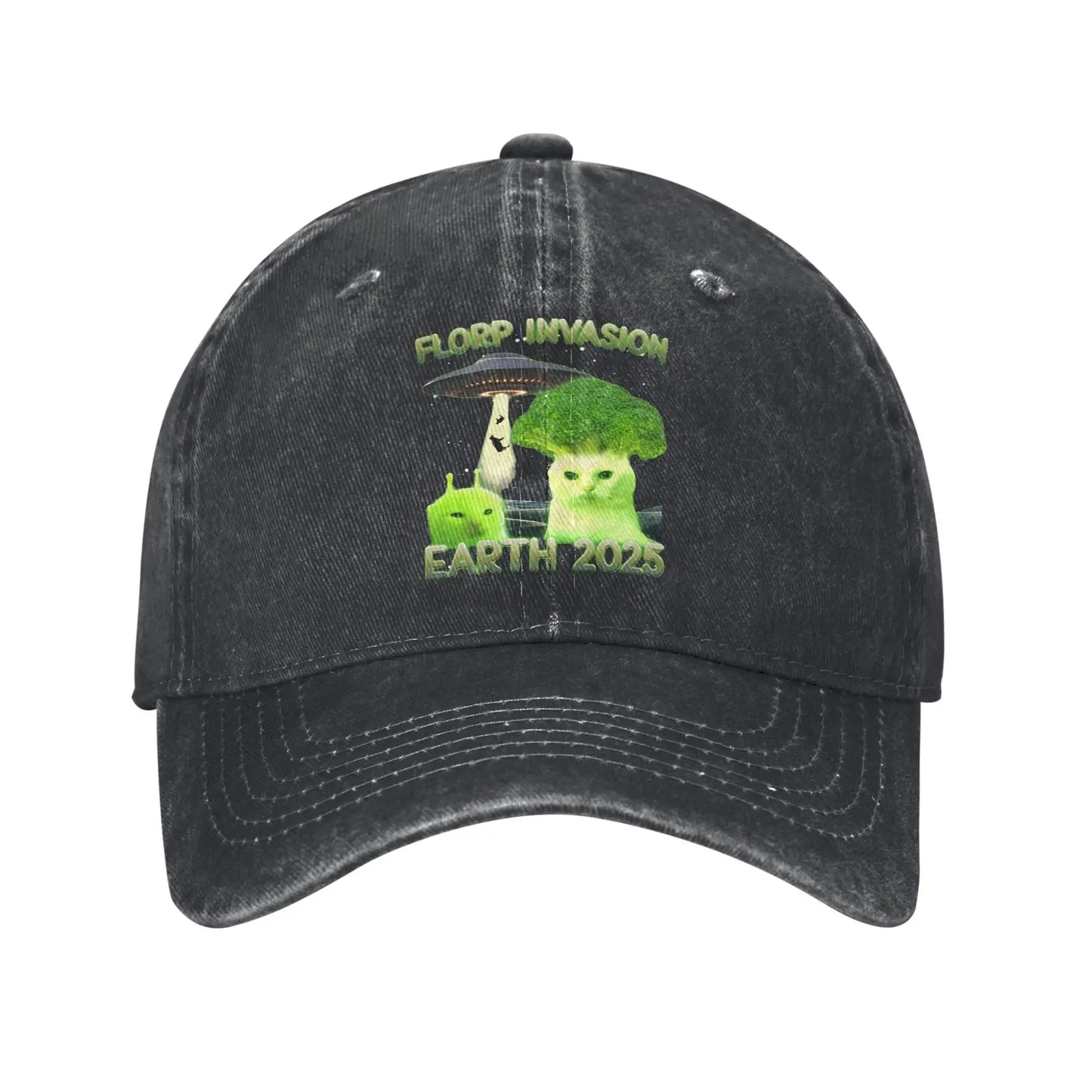 Summer Funny Alien Brainrot Cat Dank Meme Baseball Cap