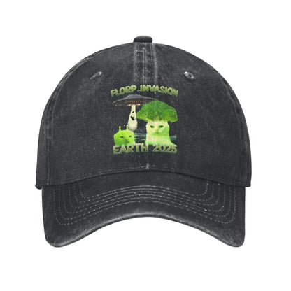 Summer Funny Alien Brainrot Cat Dank Meme Baseball Cap