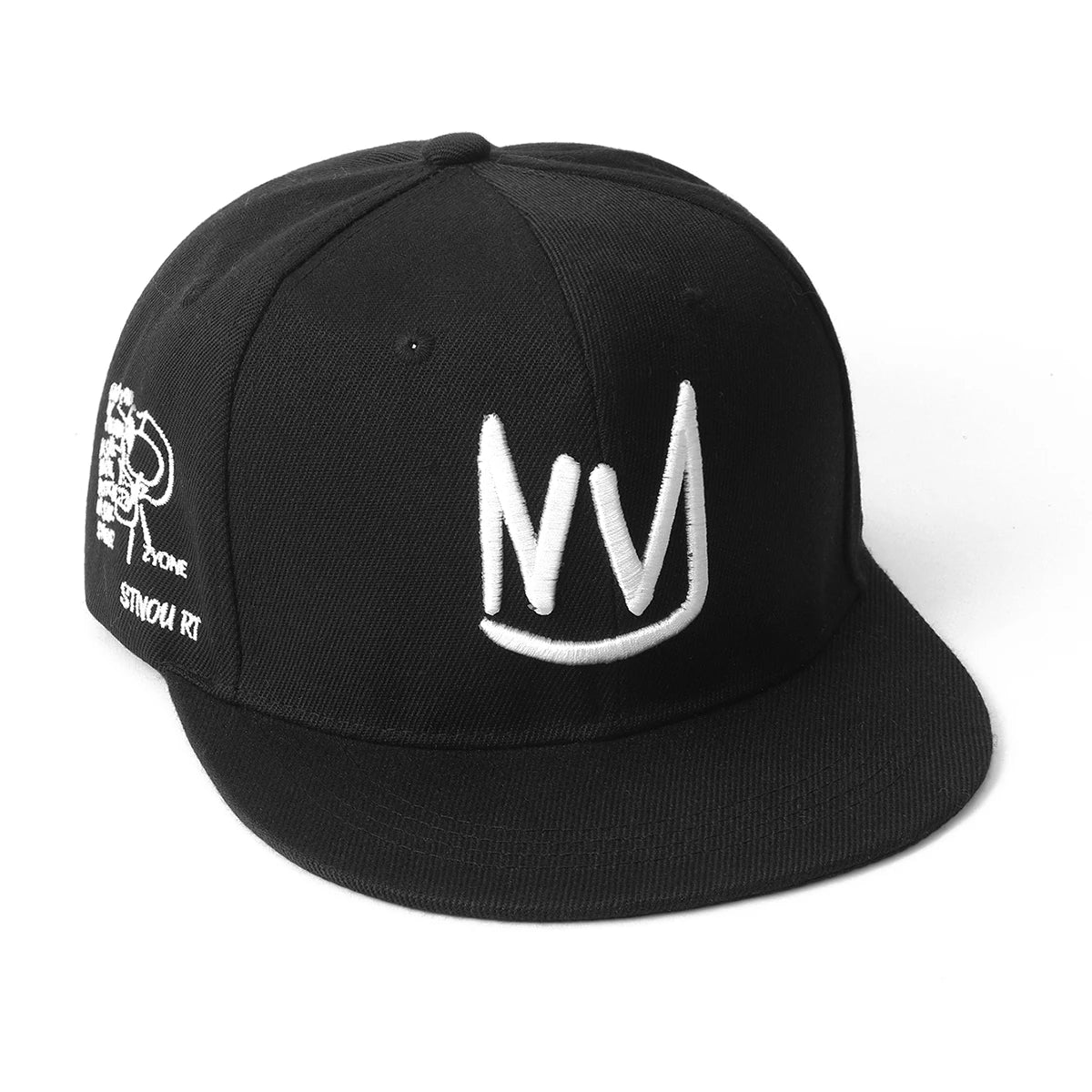 New Style Embroidered YM Small Mountain Hardtop Flat Brim Snapback Cap