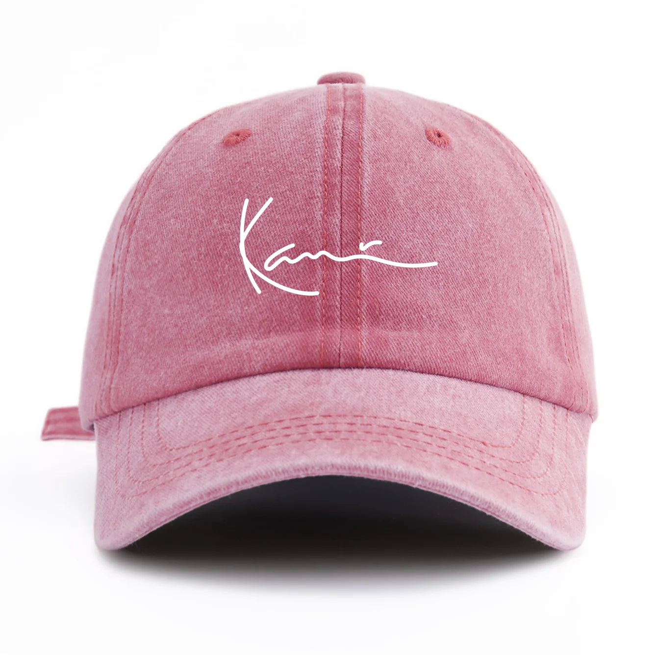 K Print Washed Baseball Cap For Adults