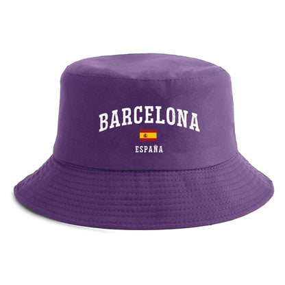 Unisex Barcelona España Flag Print Bucket Hat
