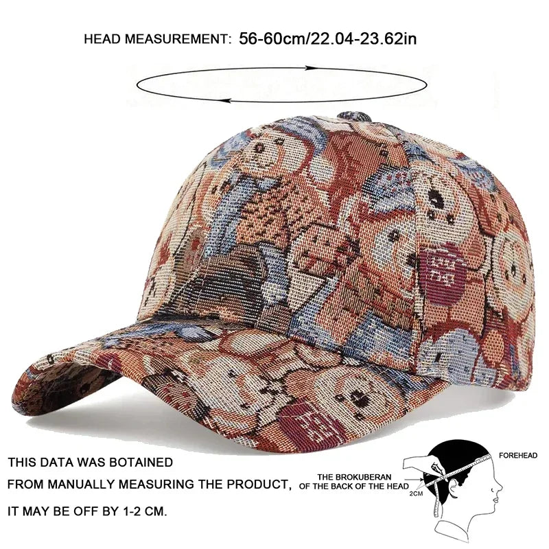 Cartoon Bear Allover Print Baseball Cap