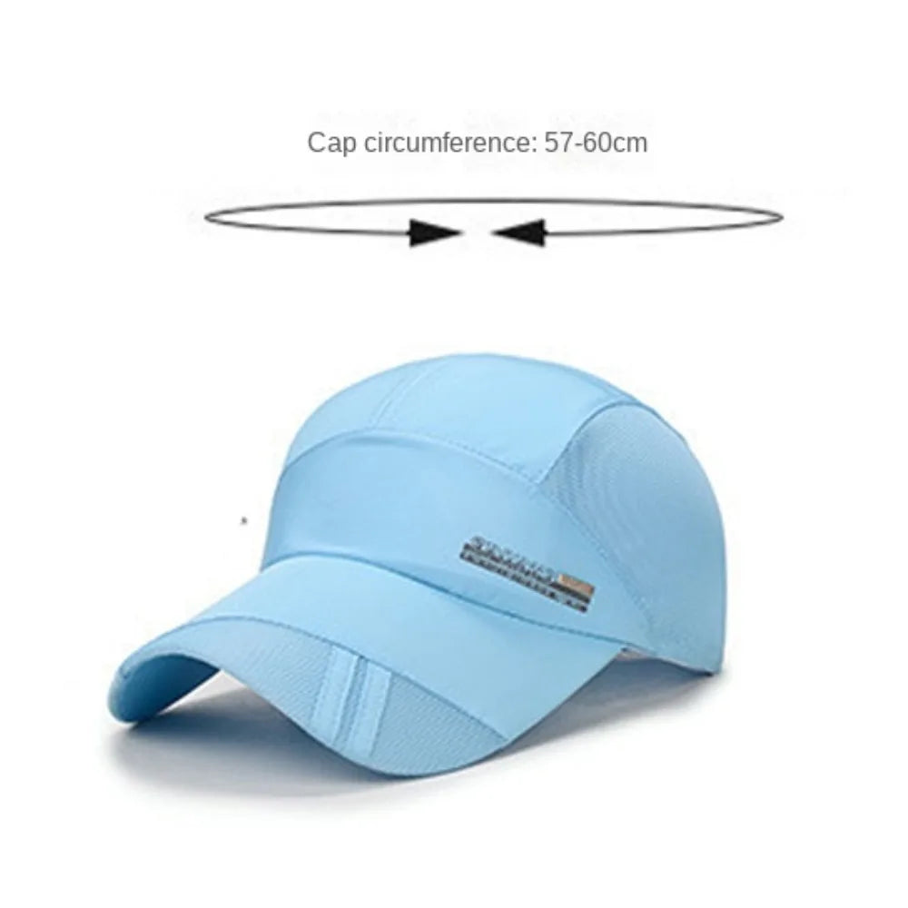 New Quick Dry Baseball Cap Breathable For Women Men
