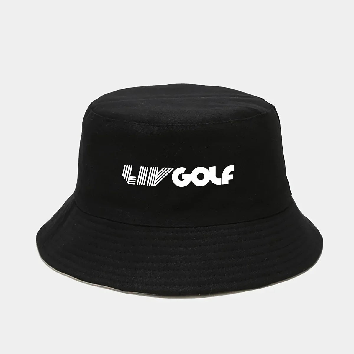 Golf Printed Bucket Hats Couple's Breathable Light Weight Foldable Sun Cap