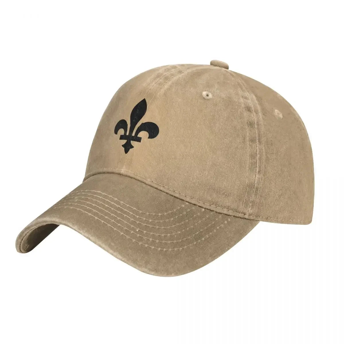 Quebec France Royal Washed Baseball Cap Fleur De Lis Lily