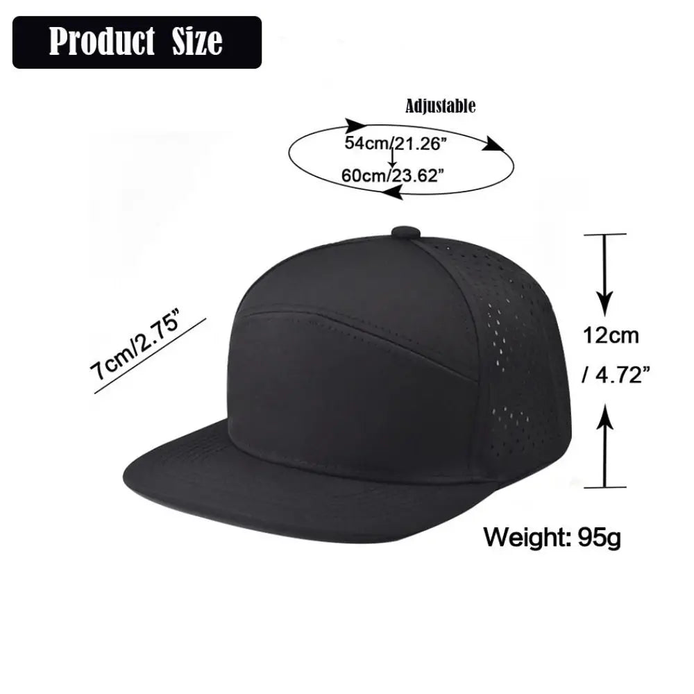 High Quality Solid Color Snapback Cap Adjustable Breathable Hip-Hop Hat Visor Hat Unisex