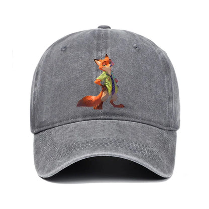 Cartoon Zootopia Nick Sun Baseball Cap Couple Women Print Baseball Caps