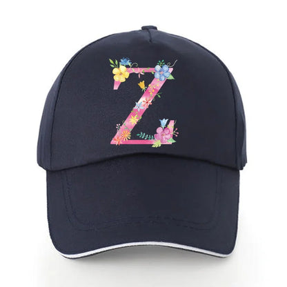 Men Baseball Cap Pure Cotton Adjustable Back Buckle Hat Pink Letter Print
