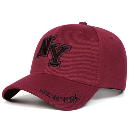 Unisex NY Letter Embroidery Baseball Caps Spring and Autumn