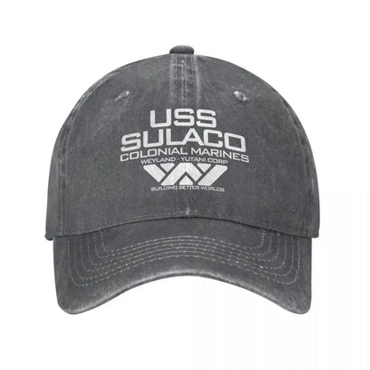 Vintage Jeans USCSS Nostromo Alien Sulaco Colonial Marines Aliens Baseball Cap For Men Women