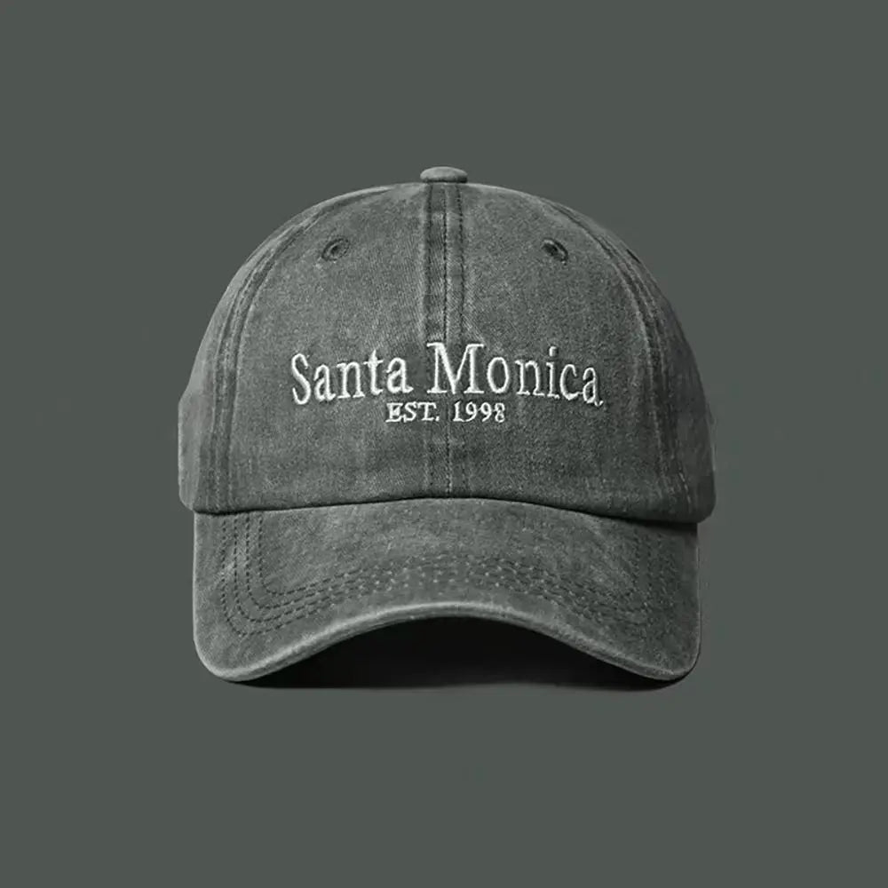 Vintage Letter Embroidered Baseball Cap Face Smaller