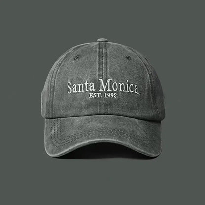 Vintage Letter Embroidered Baseball Cap Face Smaller