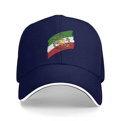 Iran Pahlavs Flag With Lion And Crown Sun Baseball Cap For Men Women