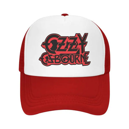 Custom Ozzy Osbourne Metal Hard Rock Print Mesh Baseball Cap