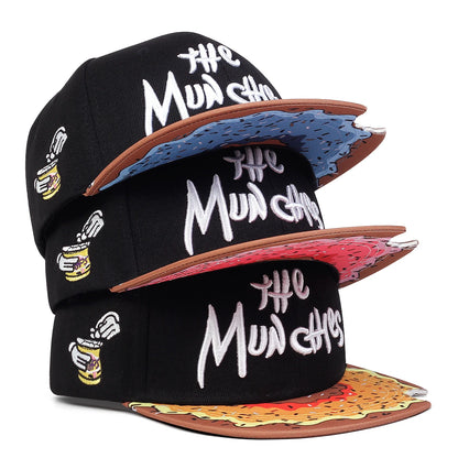 Fashion THE MUNCHIES Snacks Pink Snapback Hat Men Women Adult