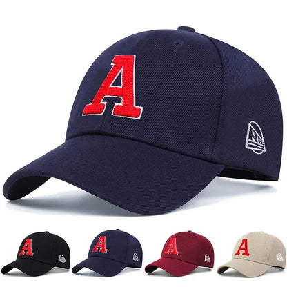 Unisex A Letter Embroidery Baseball Caps