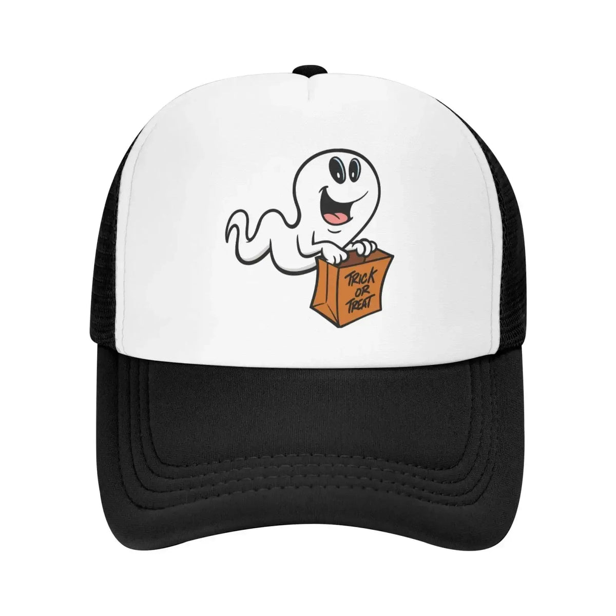 New Mesh Dad Hat Adjustable Washed Trick or Treat Ghost Baseball Cap