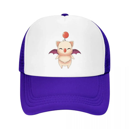 Custom Final Fantasy Moogle Trucker Hat Baseball Cap