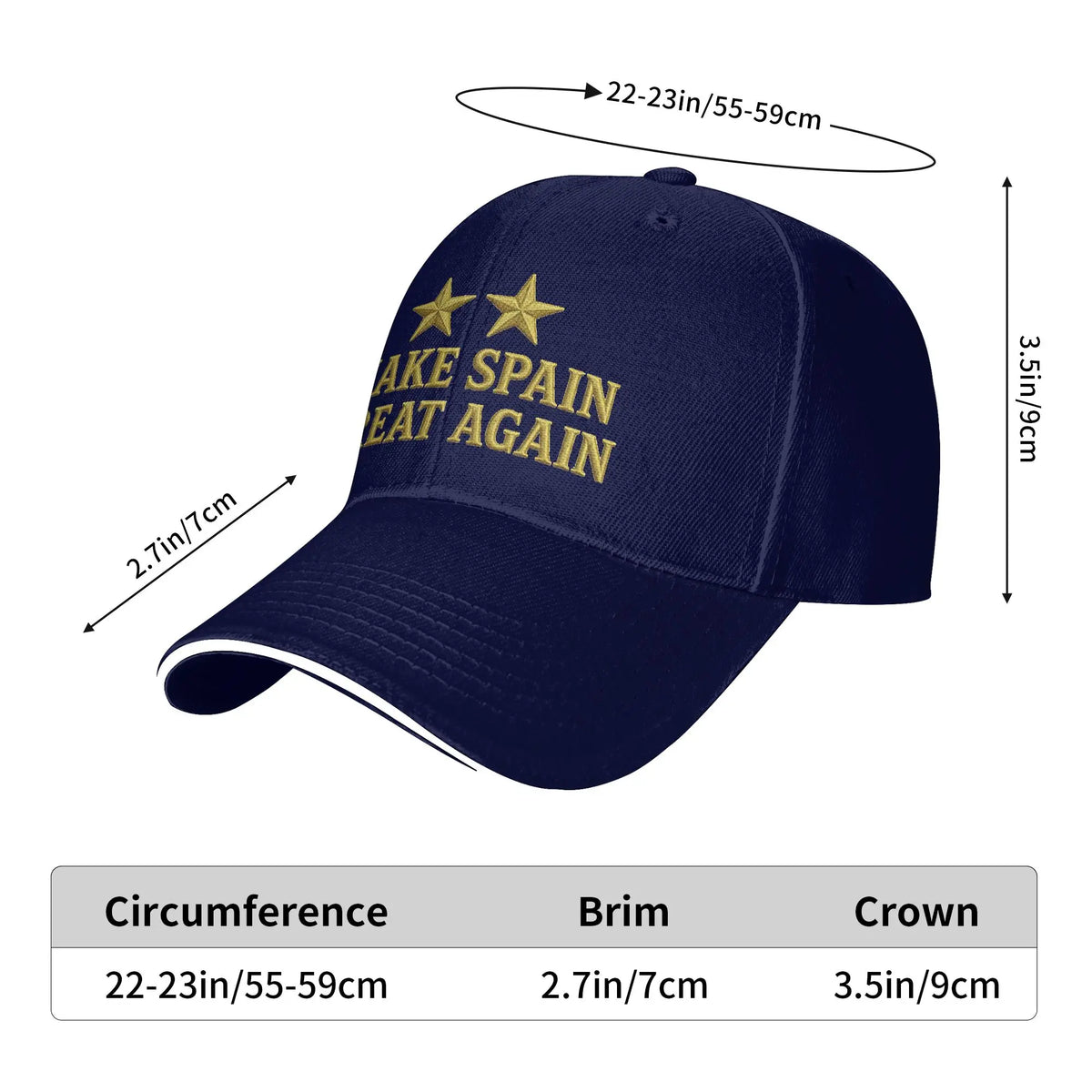Make Spain Great Again Two Stars Casual Baseball Cap