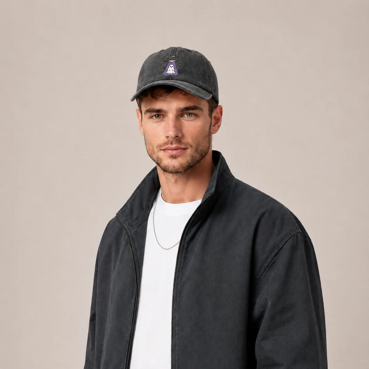 Ghost in Magic Jar Graphic Baseball Cap