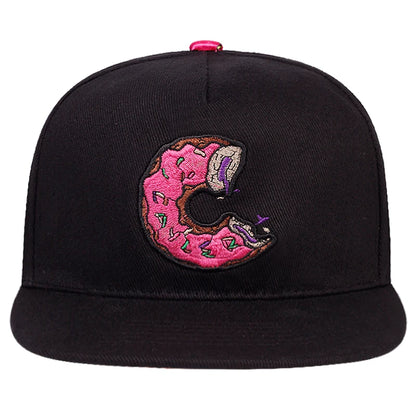Unisex Doughnut Embroidery Hip-Hop Hats Snapback Caps Baseball Caps